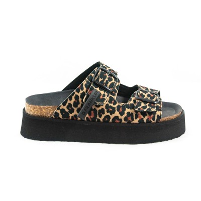 D.Franklin Vibe Sandals Buckle Platform Leo DFSH414003-48 Λεοπάρ